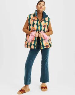 Reversible Puffer VestArcturus Blue Petrol in Faille