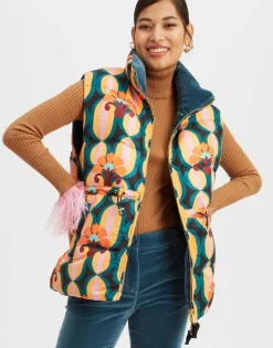 Reversible Puffer VestArcturus Blue Petrol in Faille
