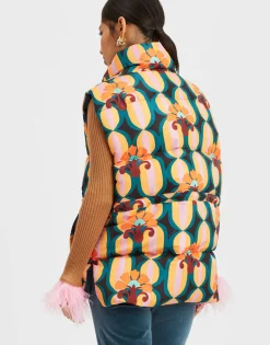 Reversible Puffer VestArcturus Blue Petrol in Faille