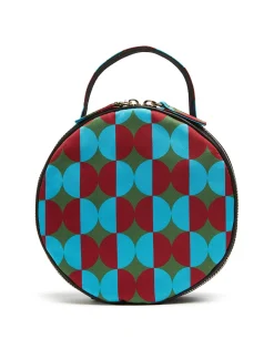 Round PochetteMezzaluna Green in Duchesse