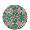 Round Printed TraySlinky Verde in Wood