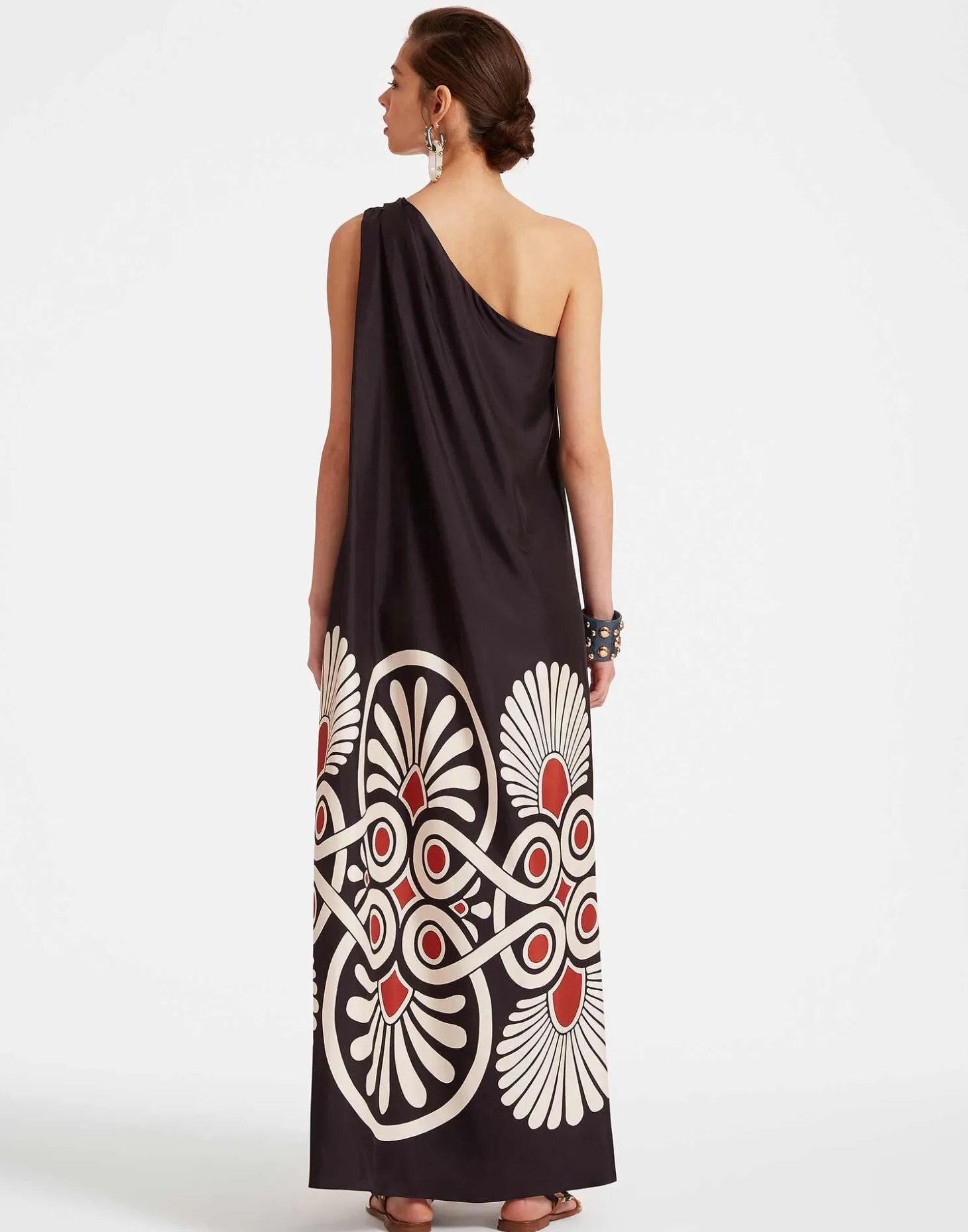 Roy DressMedallion Placée Black in Silk Twill