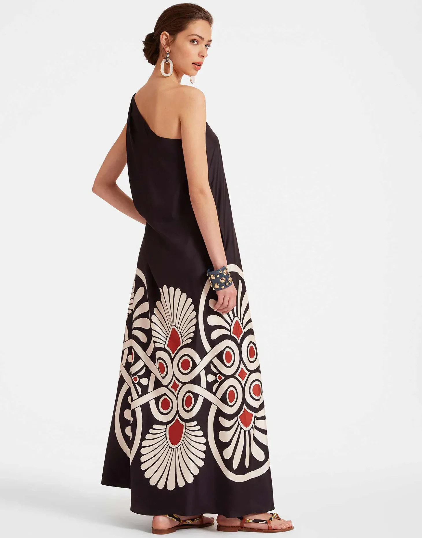 Roy DressMedallion Placée Black in Silk Twill