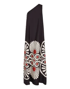 Roy DressMedallion Placée Black in Silk Twill