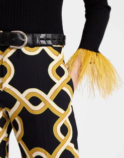 Saturday Night PantsTackle Black in Sabl&eacute; Satin