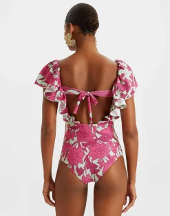 Scarlett SwimsuitLilium Purple in Piquet Lycra