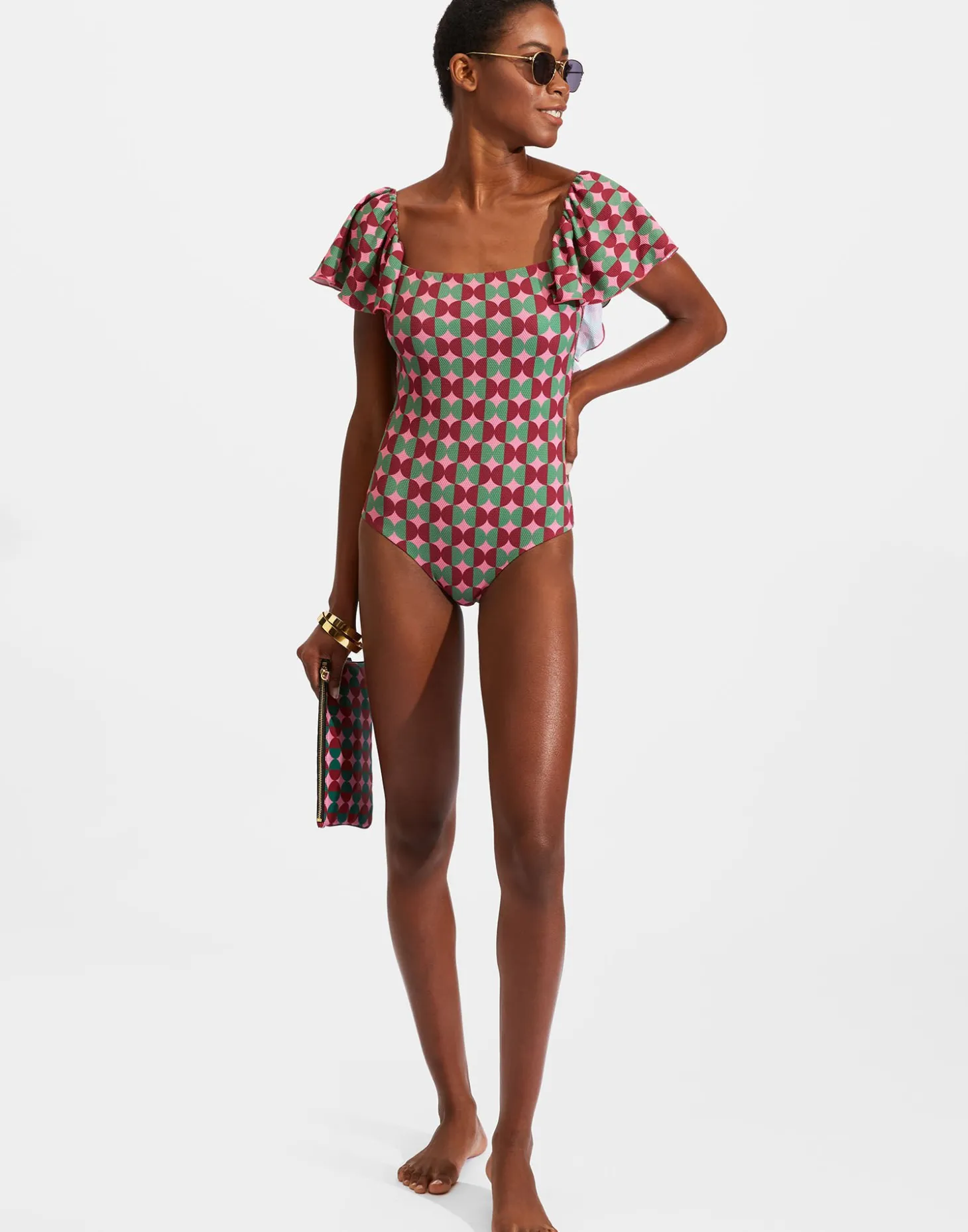 Scarlett SwimsuitMezzaluna Pink in Lycra