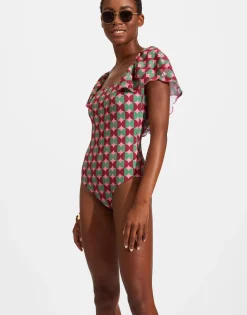 Scarlett SwimsuitMezzaluna Pink in Lycra