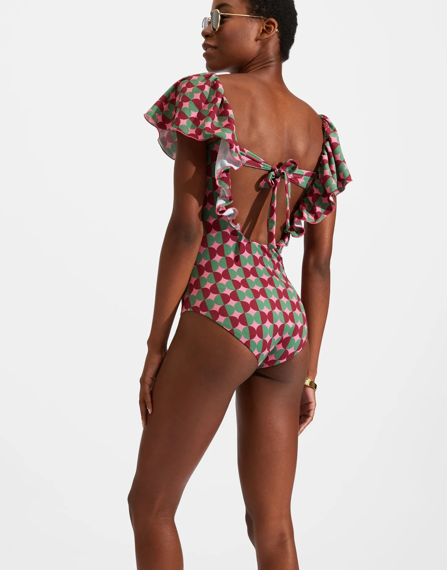 Scarlett SwimsuitMezzaluna Pink in Lycra