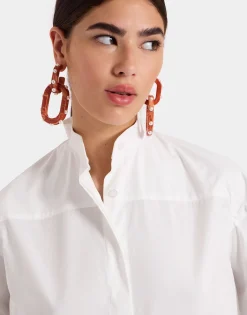 Share Your Screen ShirtSolid White in Cotton Poplin