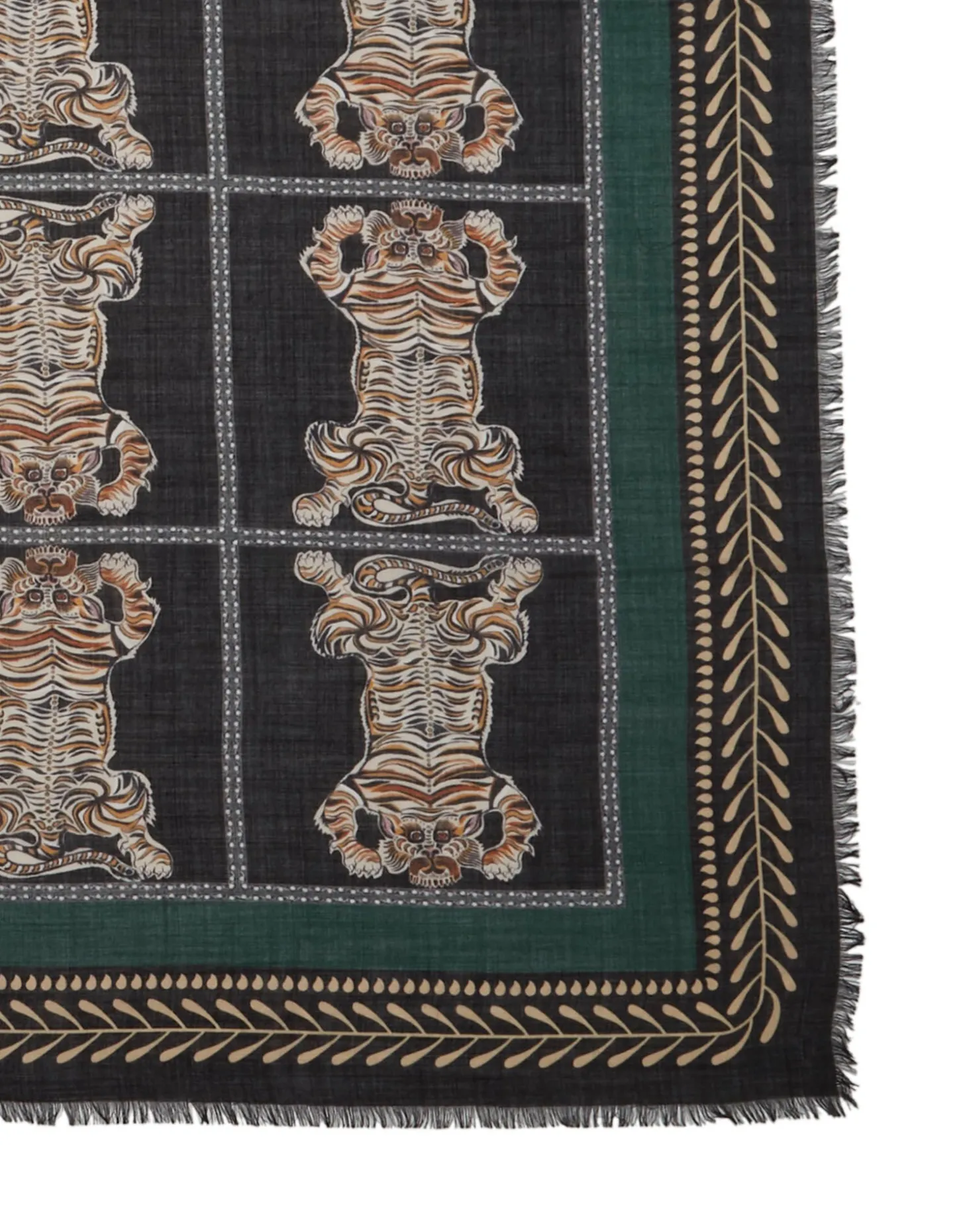 Shawl (135x135)Tiger Tiles in Twill Silk