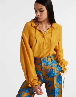 Shirt And SassySolid Gold in Washed Silk