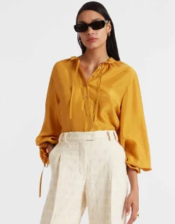 Shirt And SassySolid Gold in Washed Silk