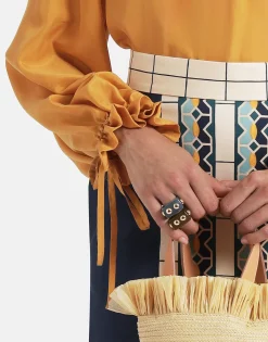 Shirt And SassySolid Gold in Washed Silk