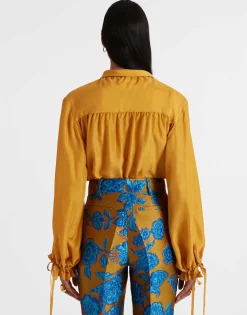 Shirt And SassySolid Gold in Washed Silk