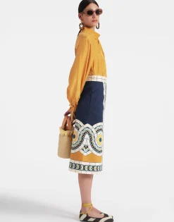 Shirt And SassySolid Gold in Washed Silk