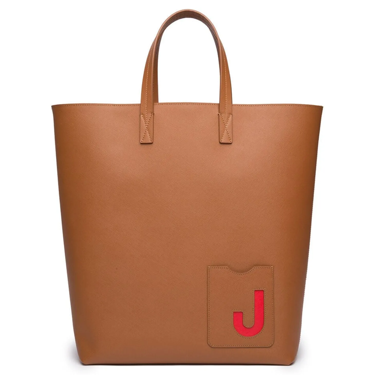Shopper Tote BagMarrone in Saffiano Leather