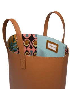 Shopper Tote BagMarrone in Saffiano Leather