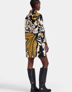 Short Artemis DressMarea Black & White in Cady Wool