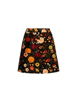 Short SkirtBotticelli Black in Cotton Velvet