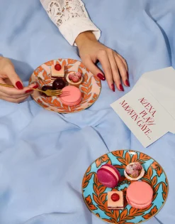 Side Plates Set Of 4Spring Garland in Porcelain