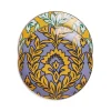 Side Plates Set Of 2Yellow - Violet Garland in Porcelain