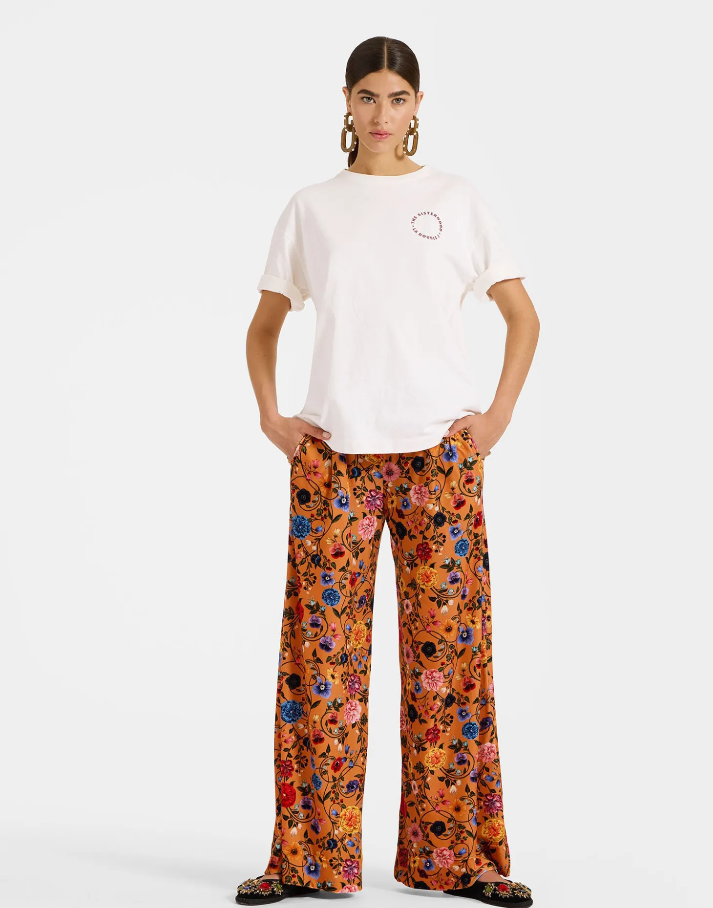 Sisterhood TeeSolid Print in Jersey Loira