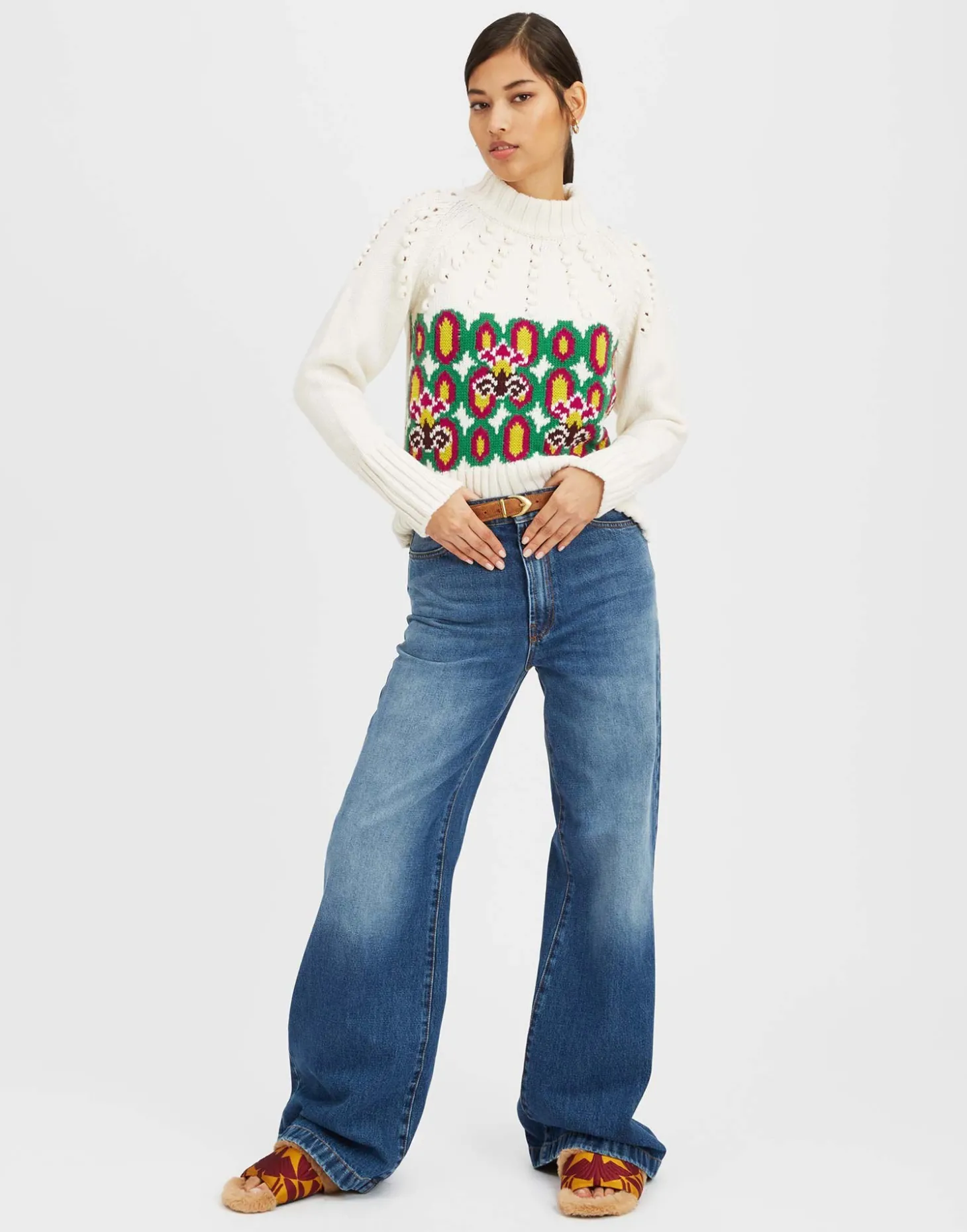 Ski Lift SweaterArcturus Placée White in Jacquard