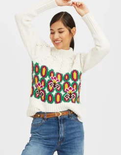 Ski Lift SweaterArcturus Plac&eacute;e White in Jacquard