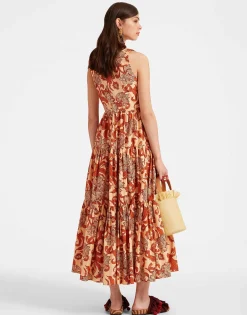 Sleeveless Big Dress V-NeckReef Pale Pink in Summer Poplin