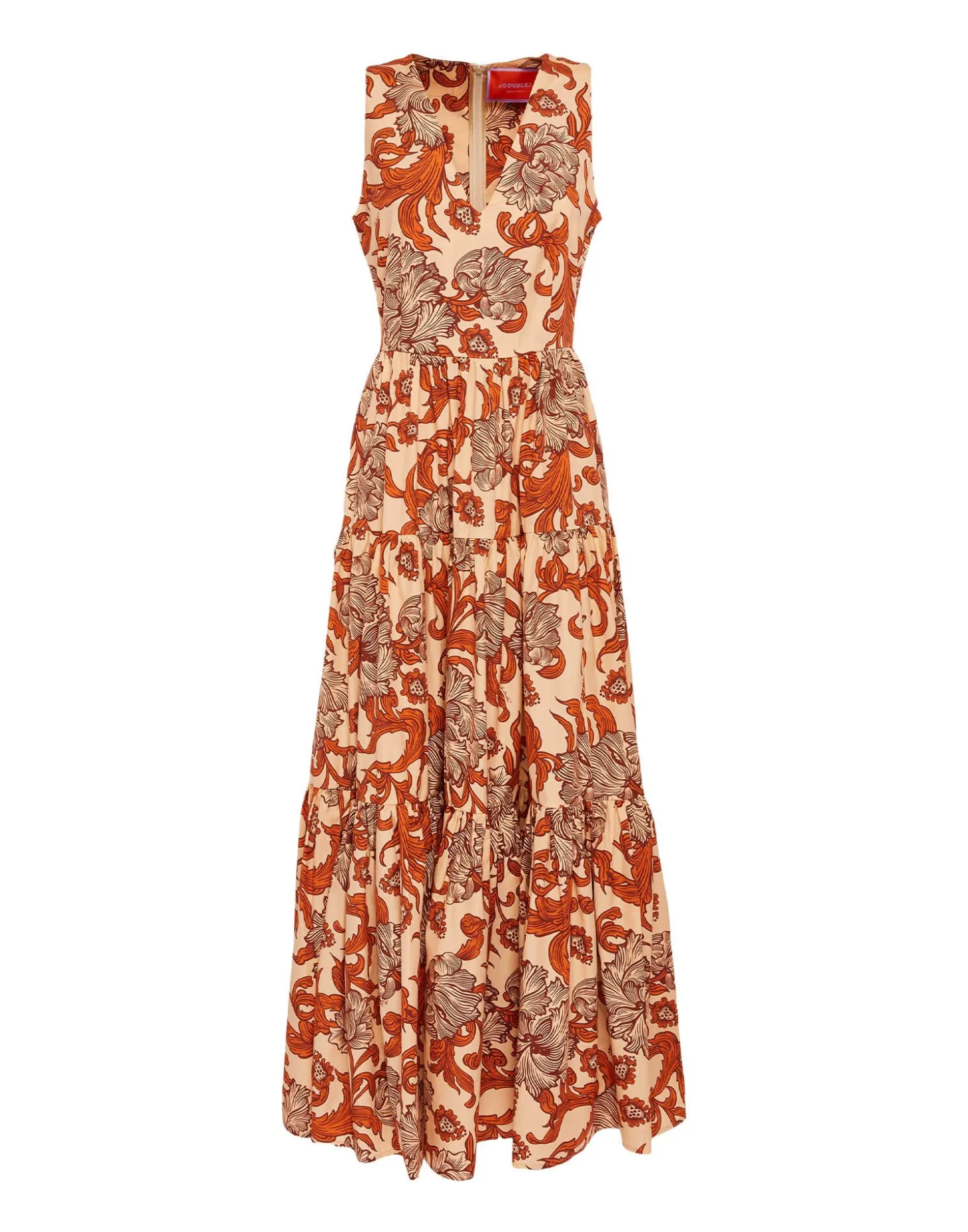 Sleeveless Big Dress V-NeckReef Pale Pink in Summer Poplin