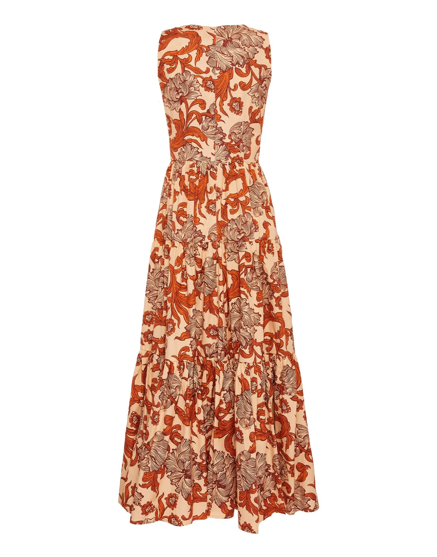 Sleeveless Big Dress V-NeckReef Pale Pink in Summer Poplin