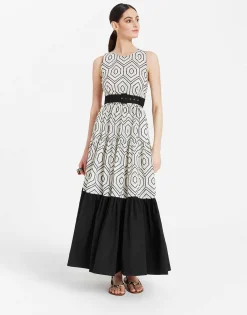 Sleeveless Big DressSolid Ivory in Cotton Sangallo