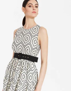 Sleeveless Big DressSolid Ivory in Cotton Sangallo