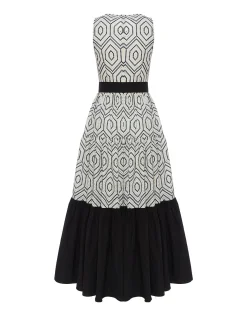 Sleeveless Big DressSolid Ivory in Cotton Sangallo