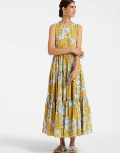 Sleeveless Big DressTangle Light Blue in Summer Poplin