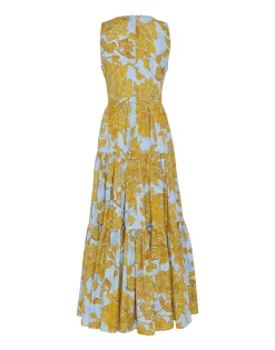 Sleeveless Big DressTangle Light Blue in Summer Poplin