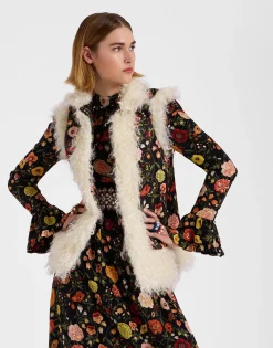 Sleeveless Folk JacketBotticelli Black in Compact Jersey