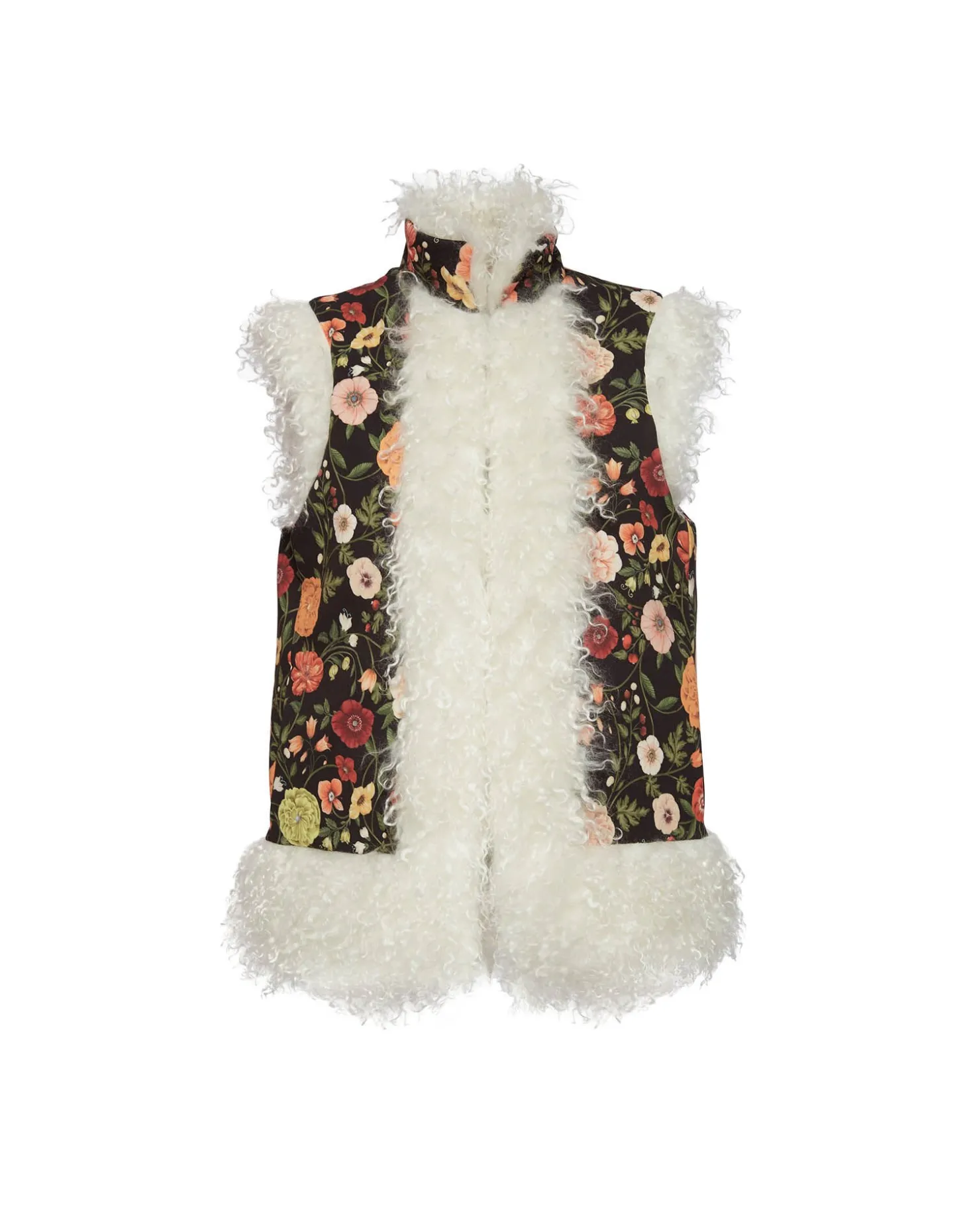 Sleeveless Folk JacketBotticelli Black in Compact Jersey