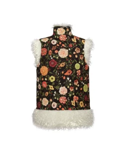 Sleeveless Folk JacketBotticelli Black in Compact Jersey