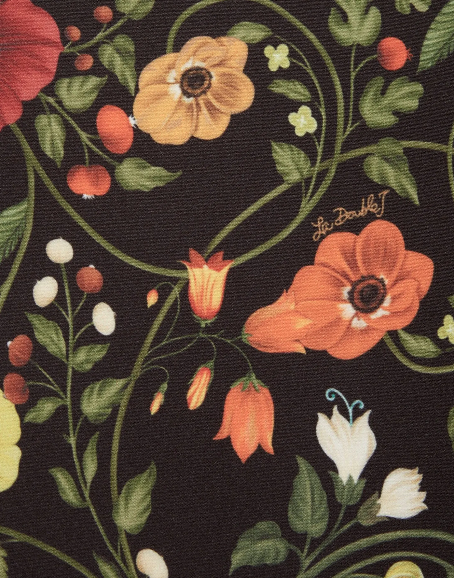 Sleeveless Folk JacketBotticelli Black in Compact Jersey