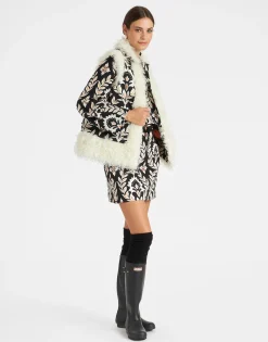 Sleeveless Folk JacketGhirlanda Black in Compact Jersey