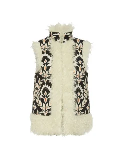 Sleeveless Folk JacketGhirlanda Black in Compact Jersey