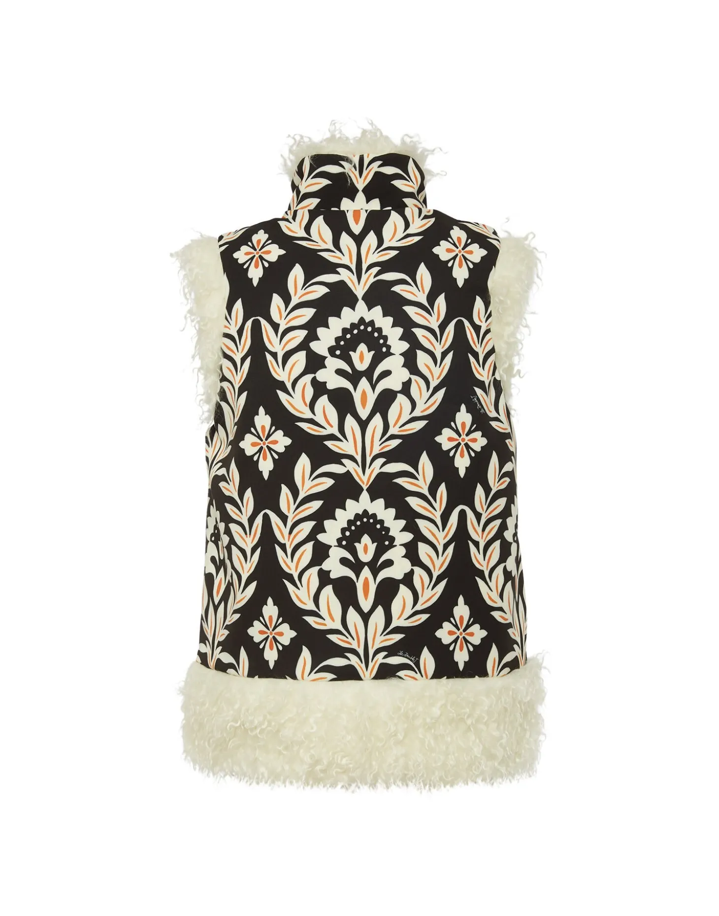 Sleeveless Folk JacketGhirlanda Black in Compact Jersey