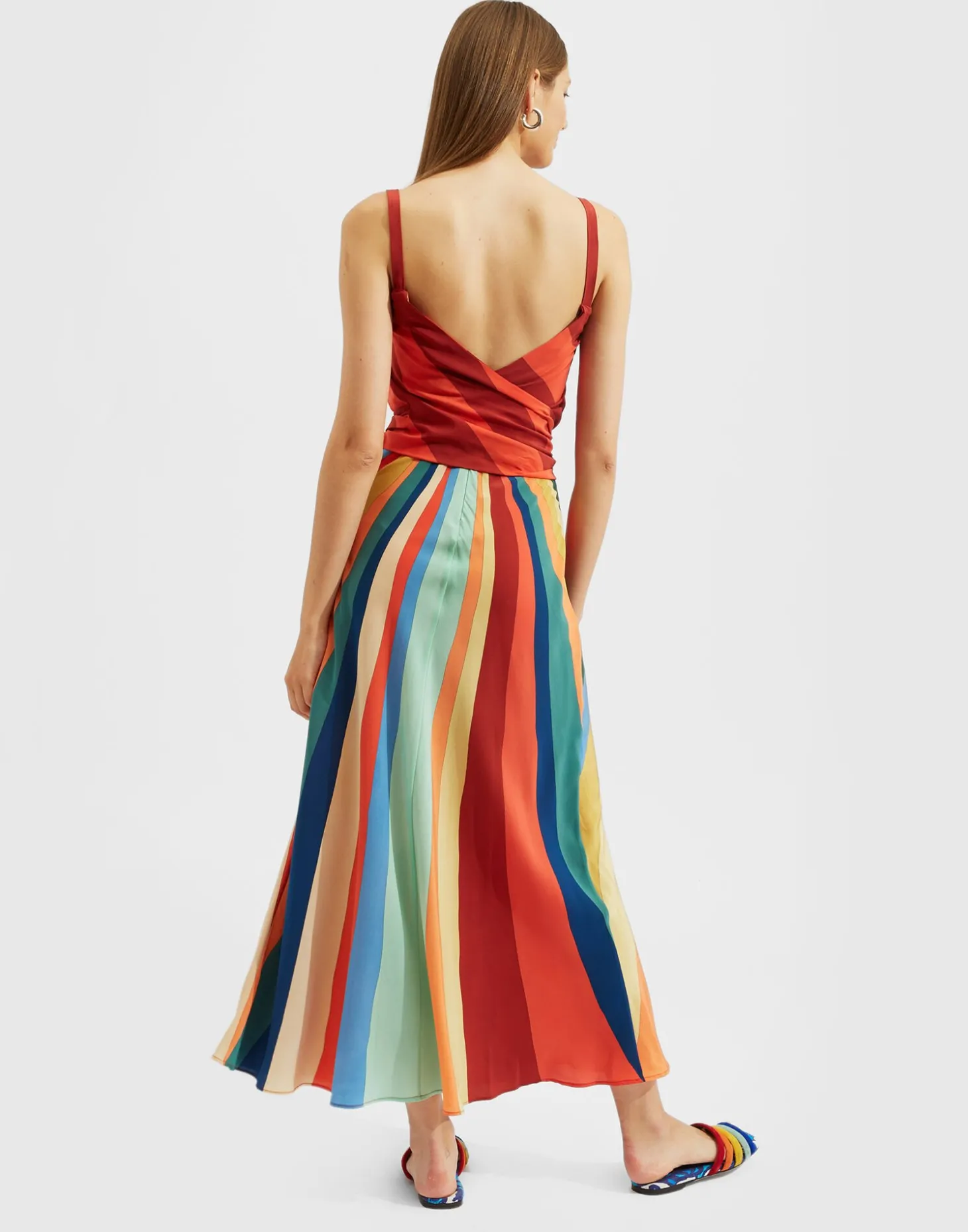 Slip-Around DressRainbow in Crepe De Chine