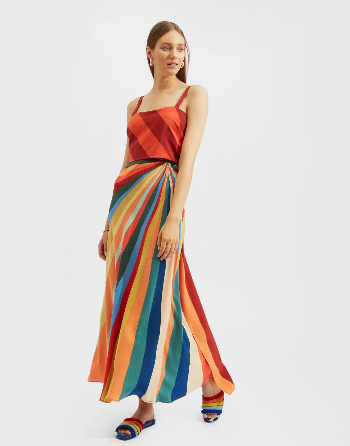 Slip-Around DressRainbow in Crepe De Chine
