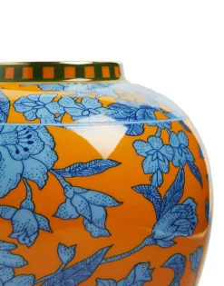 Small Bubble VaseLilium Zafferano in Porcelain