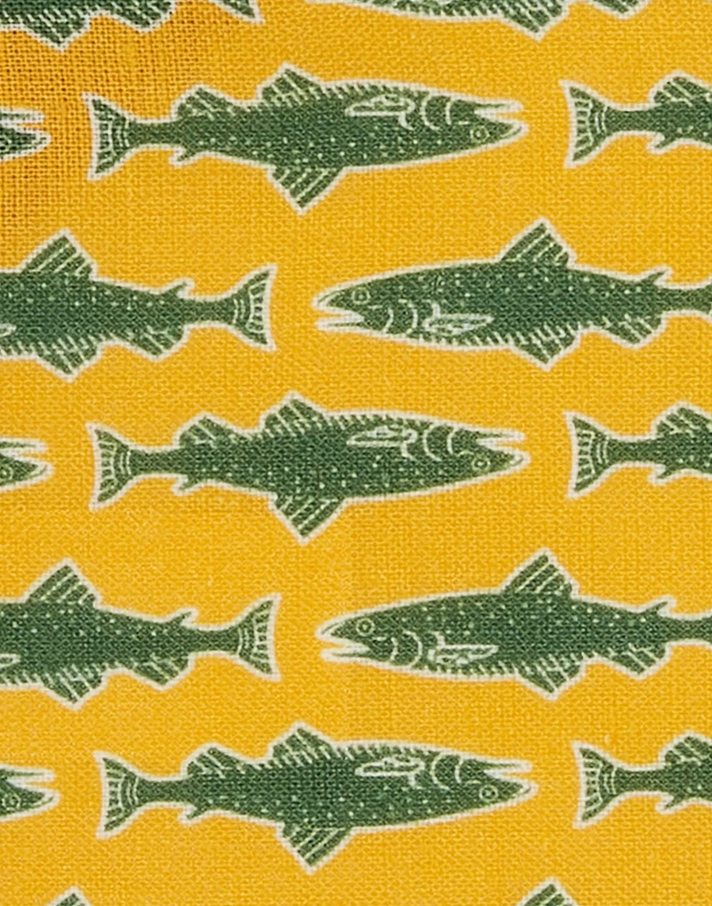 Small Napkins Set Of 4Como Fish Yellow Small in Linen