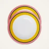 Soup Plates Set Of 2Rainbow Yellow in Porcelain