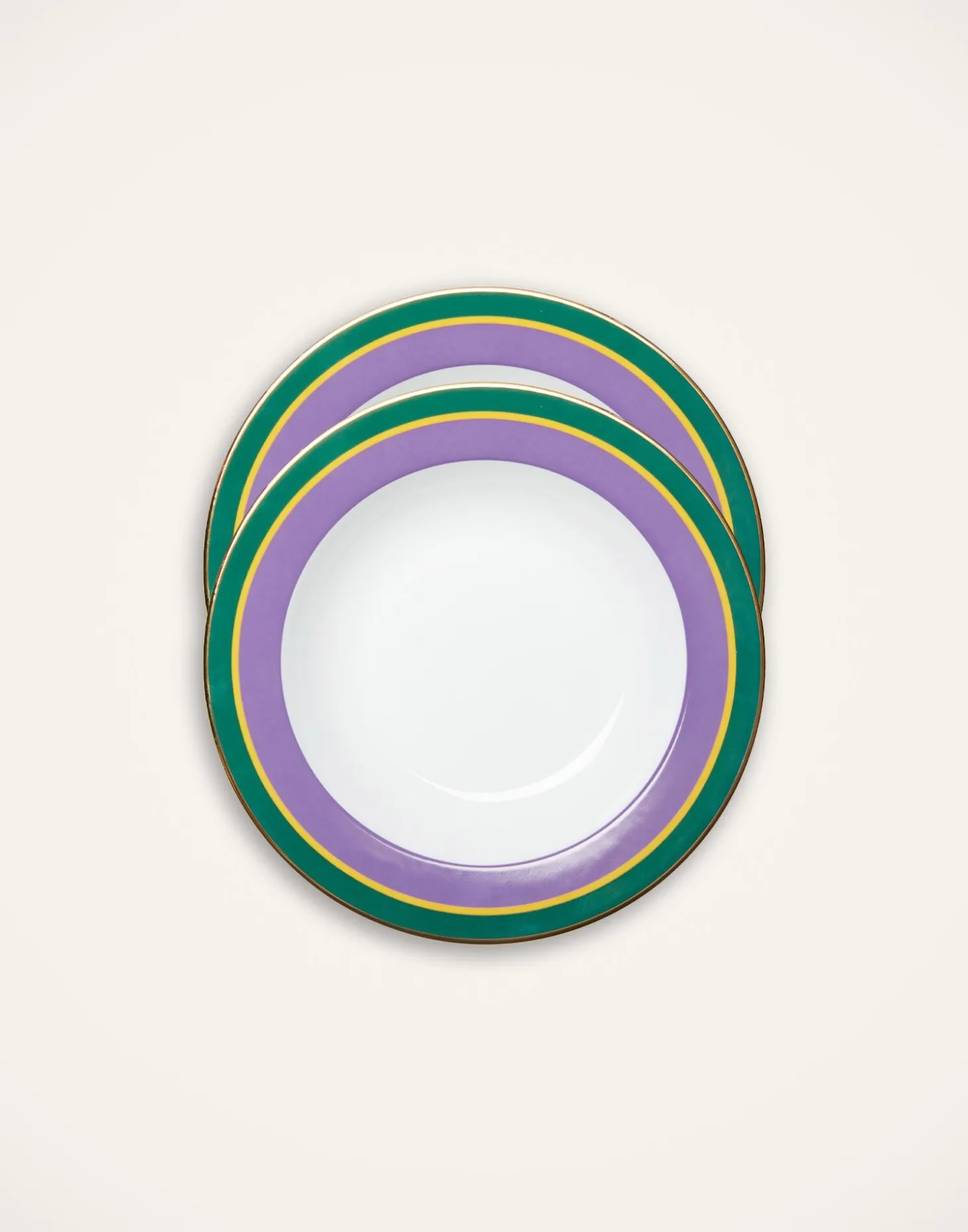Soup Plates Set Of 2Rainbow Violet in Porcelain